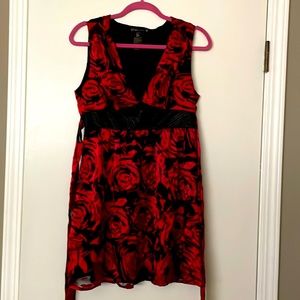 Red & black rose dress for your next wedding or date night